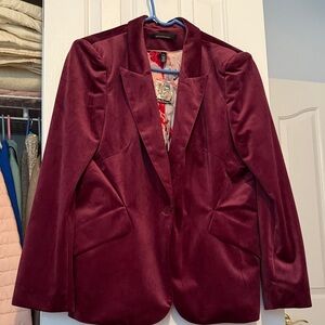 White House Black Market Deep Burgundy Blazer